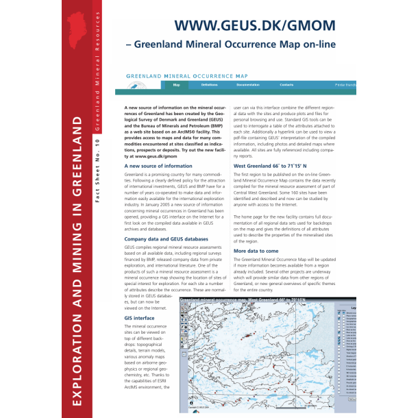 Fact Sheet 10: Greenland Mineral Occurrence Map on-line