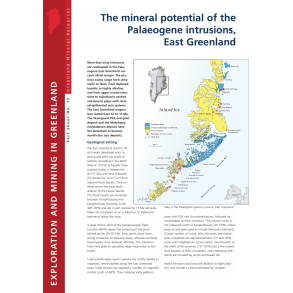 Fact Sheet 12: The mineral potential of the Palaeogene intrusions, East Greenland