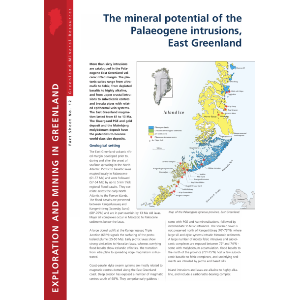 Fact Sheet 12: The mineral potential of the Palaeogene intrusions, East Greenland