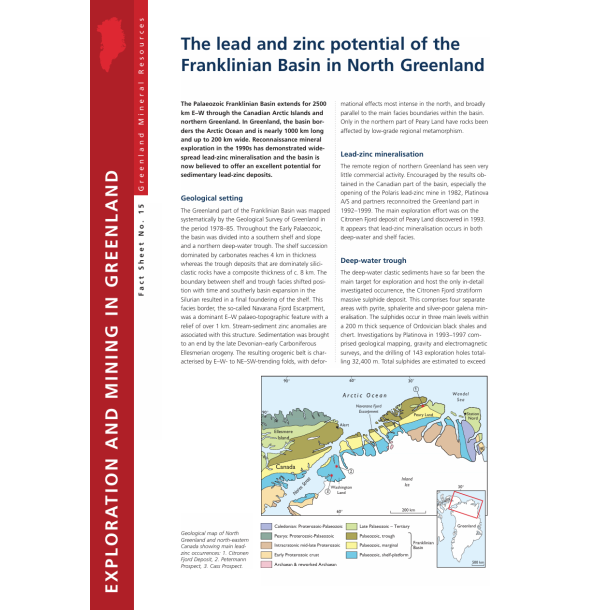 Fact Sheet 15: The lead and zinc potential of the Franklinian Basin in North Greenland