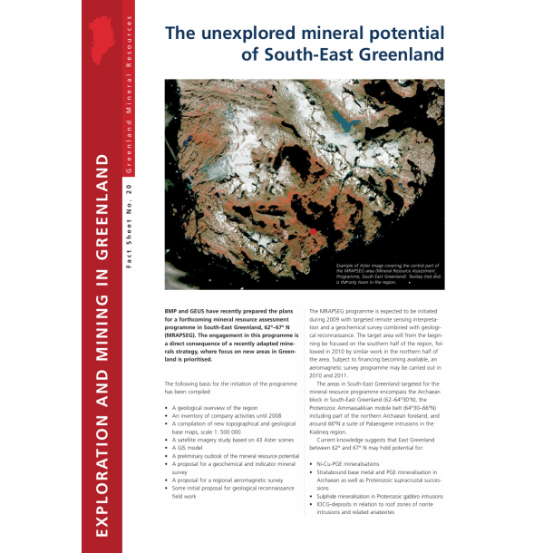 Fact Sheet 20: The unexplored mineral potential of South-East Greenland