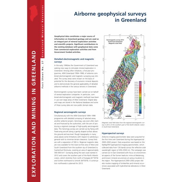 Fact Sheet 27: Airborne geophysical surveys in Greenland