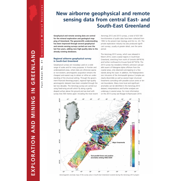Fact Sheet 31: New airborne geophysical and remote sensing data from central East- and SE Greenland