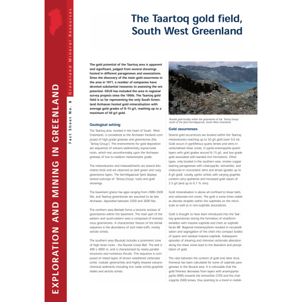 Fact Sheet 8: The Taartoq gold field, South West Greenland