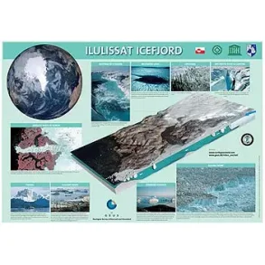 Ilulissat Icefjord - 3D model and facts (Engelsk) - plakat