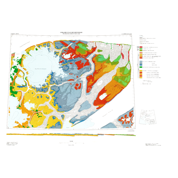 81 . Nord J.C. Christensen Land. Geologisk kort over Grnland, 1:100 000, 1986