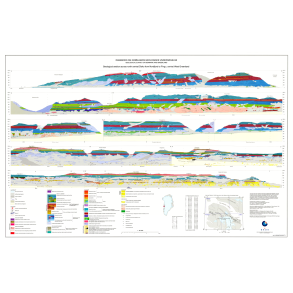 Geological section across north central Disko from Nordfjord to Pingu. 1:20 000, 2005