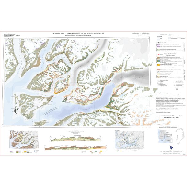 71 V.2 Nord Nuugaatsiaq. Geologisk kort over Grnland, 1:100 000, 2022