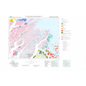 60 V.3 Nord S�ndre Sermilik. Geologisk kort over Gr�nland, 1:100 000, 1996