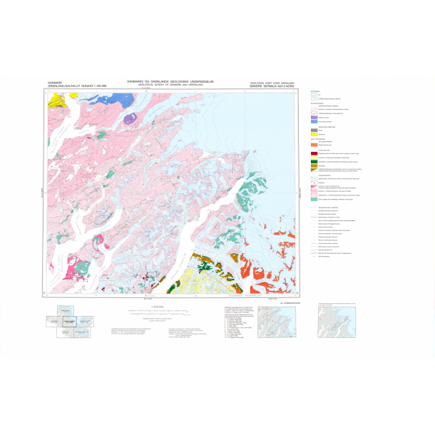 60 V.3 Nord Sndre Sermilik. Geologisk kort over Grnland, 1:100 000, 1996