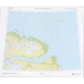 83 �.1a Frederick E. Hyde Fjord. Topografisk kort, 1:250 000