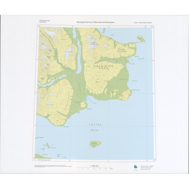 73 �.1 Hold with Hope. Topografisk kort, 1:250 000