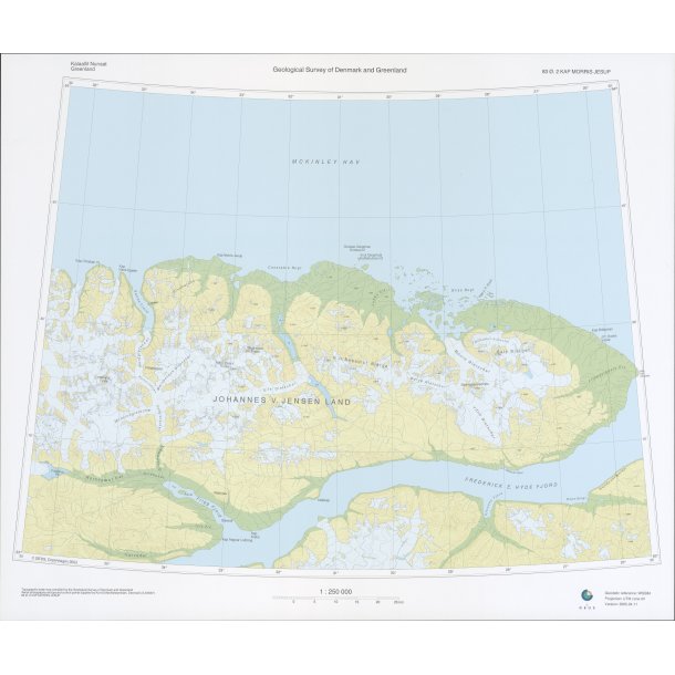 83 .2 Kap Morris Jesup. Topografisk kort, 1:250 000