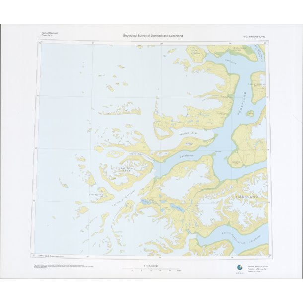 70 .3 Rdefjord. Topografisk kort, 1:250 000