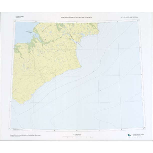 78 V.2a Septembers�erne. Topografisk kort, 1:250 000
