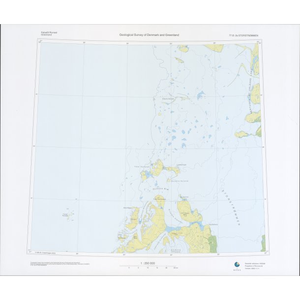 77 �.2a Storstr�mmen. Topografisk kort, 1:250 000