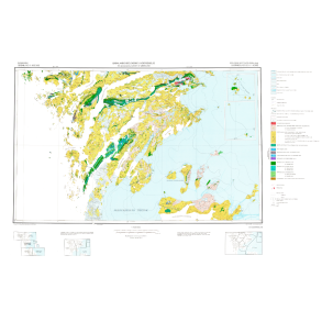 62 V.1 Nord Bj�rnesund. Geologisk kort over Gr�nland, 1:100 000, 1985