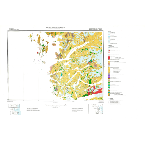 63 V.1 Nord Buksefjorden. Geologisk kort over Grnland, 1:100 000, 1983