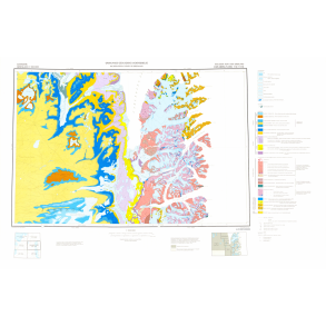 71 �.1 Syd Carlsberg Fjord. Geologisk kort over Gr�nland, 1:100 000, 1980
