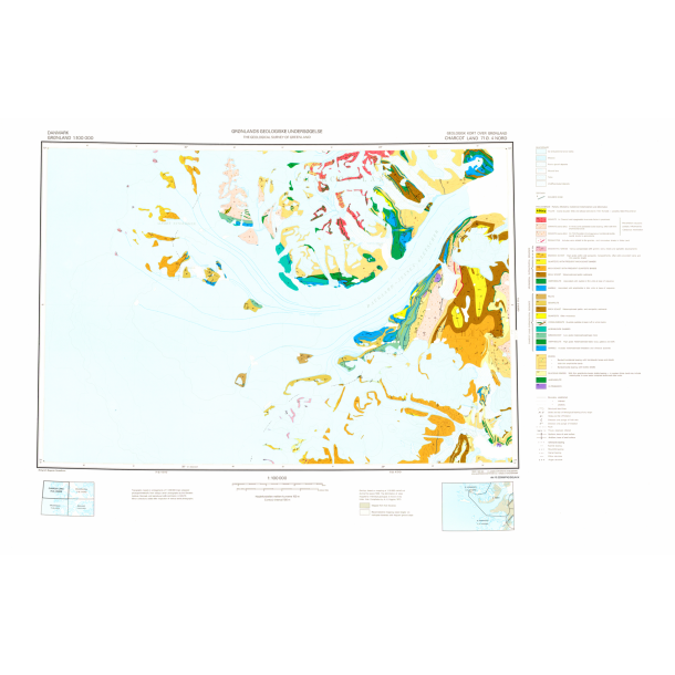 71 �.4 Nord Charcot Land. Geologisk kort over Gr�nland, 1:100 000, 1975