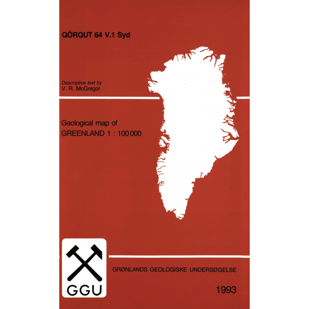 Kortbeskrivelse: Qrqut 64 V.1 Syd, 1:100 000, 1993