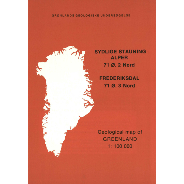 Kortbeskrivelse: Sydlige Stauning Alper 71 .2 Nord &amp; Frederiksdal 71 .3 Nord, 1:100 000, 1980