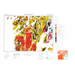 64 V.1 Nord Fiskefjord. Geologisk kort over Gr�nland, 1:100 000, 1989