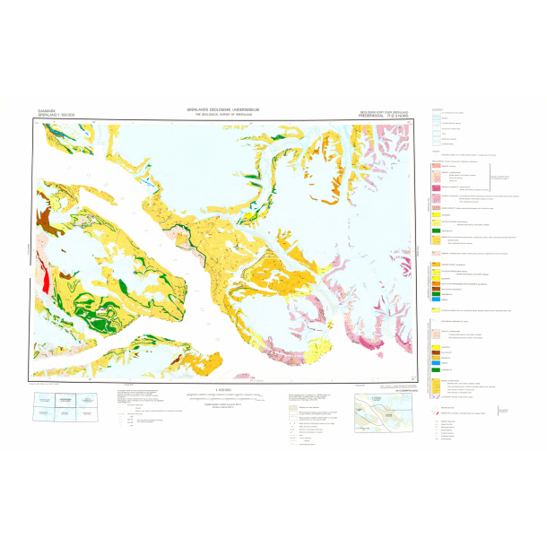 71 .3 Nord Frederiksdal. Geologisk kort over Grnland, 1:100 000, 1975