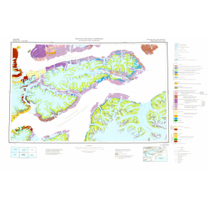 70 �.3 Syd G�sefjord. Geologisk kort over Gr�nland, 1:100 000, 1985