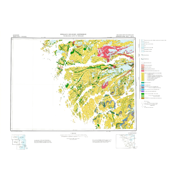 63 V.1 Syd Grdefjord. Geologisk kort over Grnland, 1:100 000, 1982