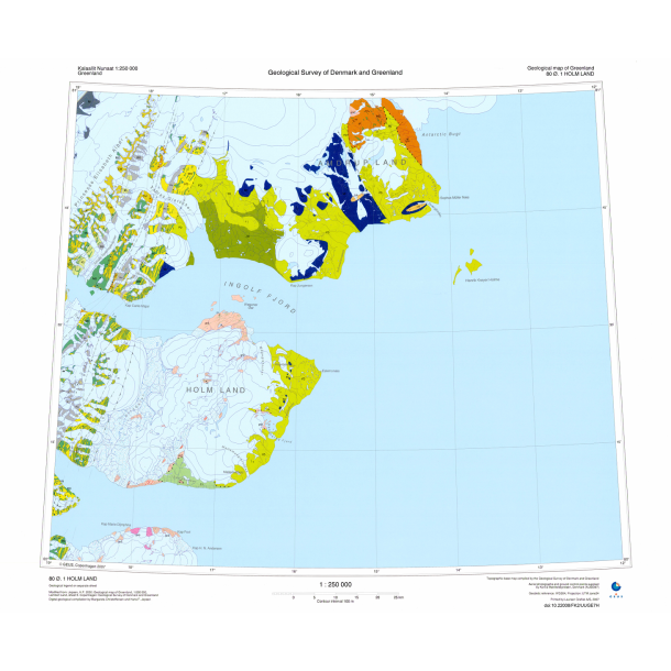 80 .1 Holm Land. Geologisk kort, 1:250 000, 2007