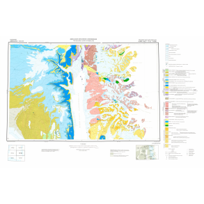 70 �.1 Nord Hurry Inlet. Geologisk kort over Gr�nland, 1:100 000, 1981