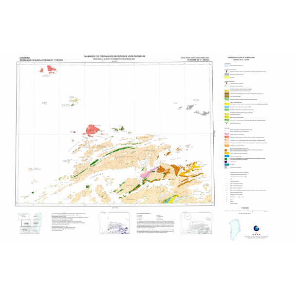 68 V.1 Nord Ikamiut. Geologisk kort over Gr�nland, 1:100 000, 2006