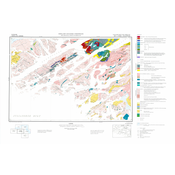 60 V.2 Nord Julianehb. Geologisk kort over Grnland, 1:100 000, 1972