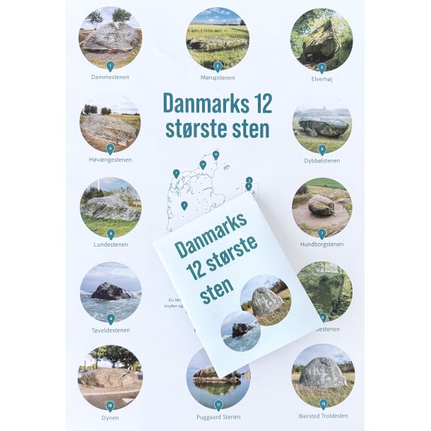 Danmarks 12 st�rste sten - plakat