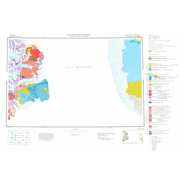 70 �.2 Nord Kap Leslie. Geologisk kort over Gr�nland, 1:100 000, 1980