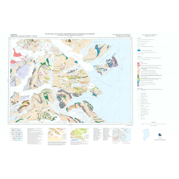 64 V.2 Syd Kapisillit. Geologisk kort over Grnland, 1:100 000, 2011