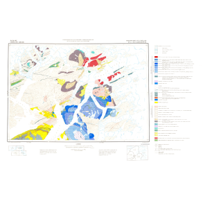 61 V.3 Syd Narssarssuaq. Geologisk kort over Gr�nland, 1:100 000, 1973