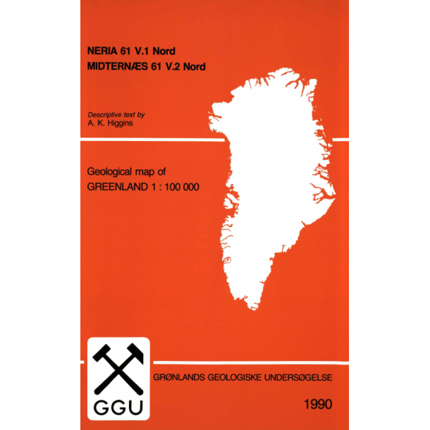 Kortbeskrivelse: Neria 61 V.1 Nord &amp; Midterns 61 V.2 Nord, 1:100 000, 1990