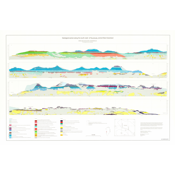 Geological section along the south coast of Nuussuaq, central West Greenland 1:20 000, 1993