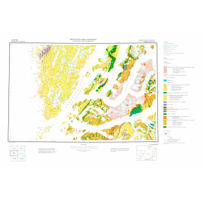 64 V.1 Syd Q�rqut. Geologisk kort over Gr�nland, 1:100 000, 1984