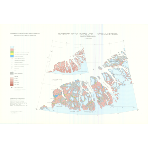 Kvartrgeologisk kort over Hall Land - Nansen Land-regionen, Nordgrnland, 1:1 000 000, 1988