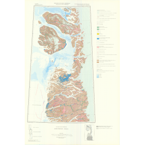 S�ndre Str�mfjord - N�gssuaq, kvart�rgeologisk kort over Gr�nland, 1:500 000, 1974
