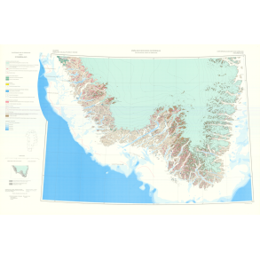 Sheet 1 Sydgr�nland, kvart�rgeologisk kort, 1:500 000, 1987