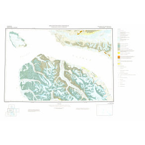 70 V.1 Syd Qutdligssat. Geologisk kort over Gr�nland, 1:100 000, 1976