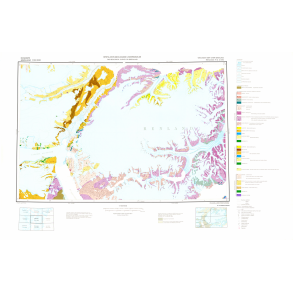 71 �.3 Syd Renland. Geologisk kort over Gr�nland, 1:100 000, 1976