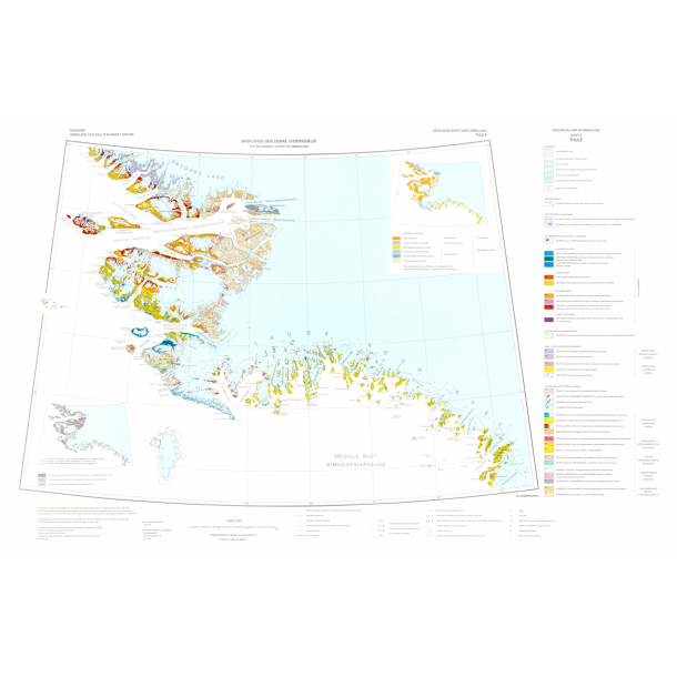 Sheet 5 Thule. Geologisk kort 1:500 000, 1991