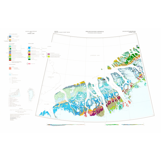 Sheet 7 Nyeboe Land. Geologisk kort 1:500 000, 1989