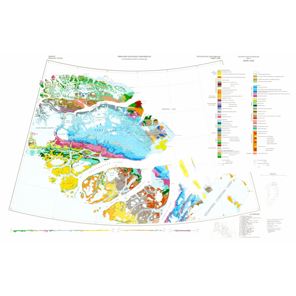 Sheet 8 Peary Land. Geologisk kort 1:500 000, 1986