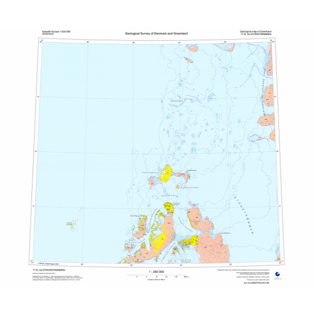 77 .2a Storstrmmen. Geologisk kort, 1:250 000, 2007